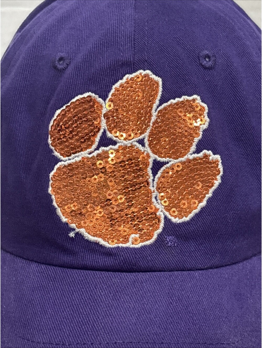Clemson Tigers College Football NCAA Death Valley Sequin Flashy Baseball Cap - Picture 2 of 13